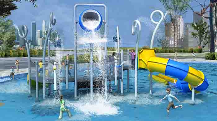 Mini Splash Tower for Hotel Pools