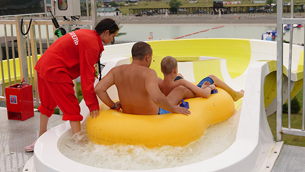 water slides
