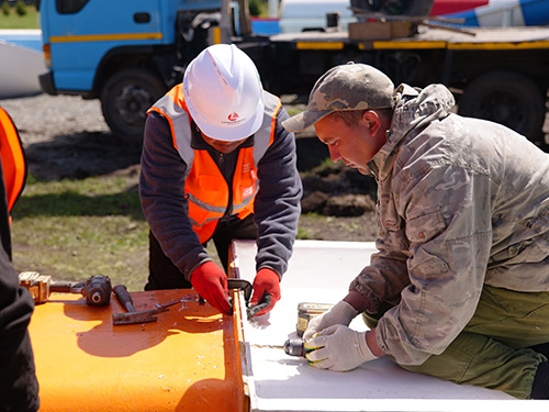 Supervise installation for aqua park projects