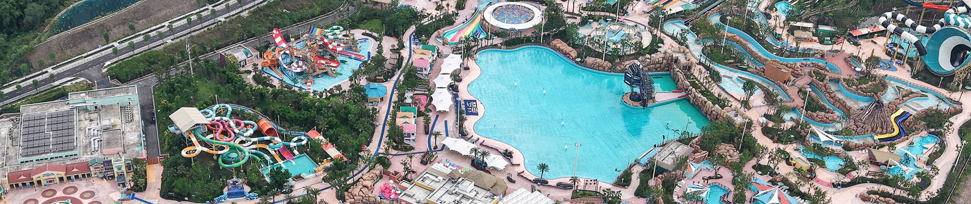 Water slides combination for aqua parks