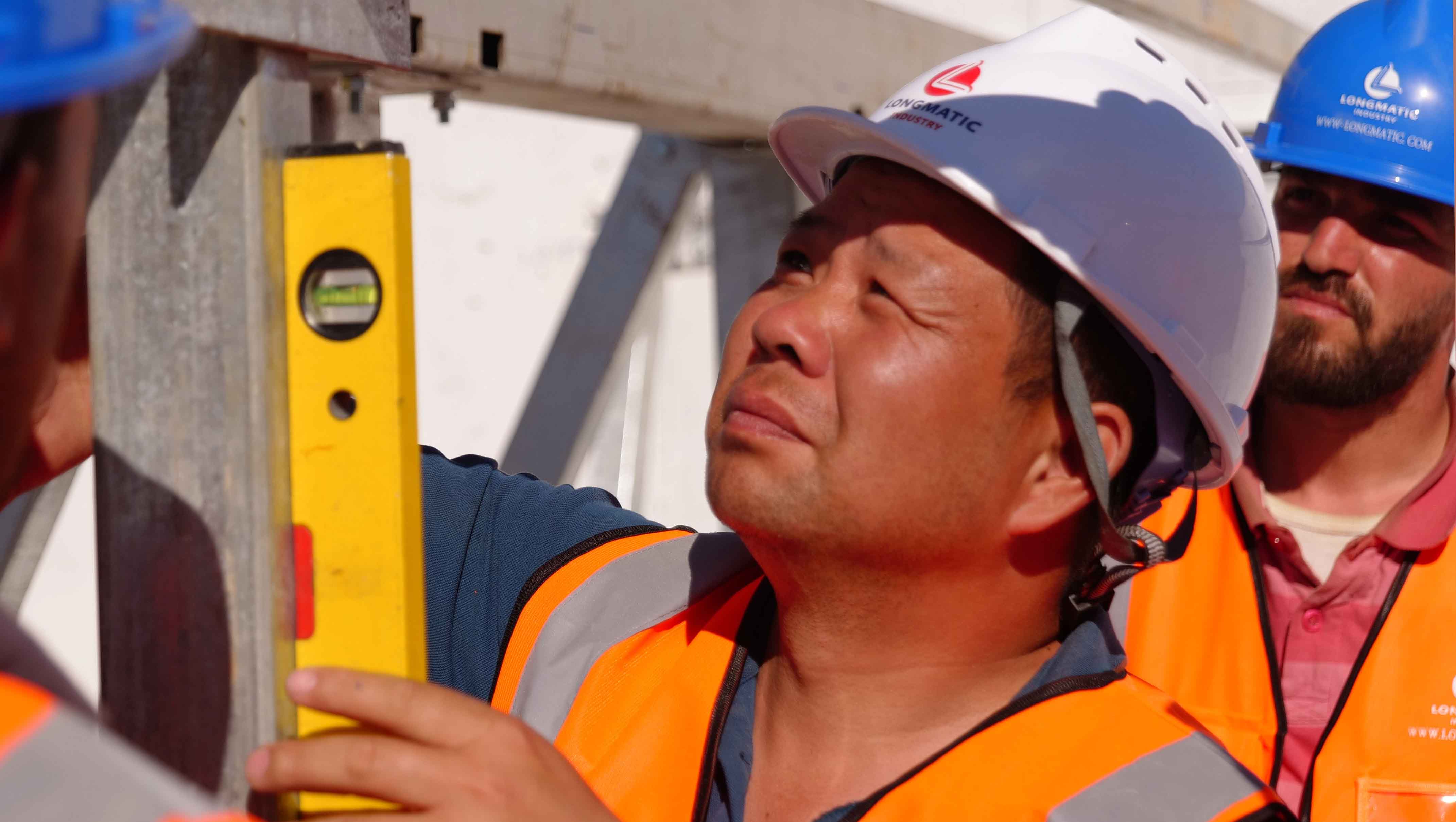 Our professional installation team working on site in Algeria