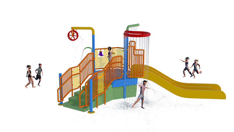 Kids Mini Water Play Structure For Water Park