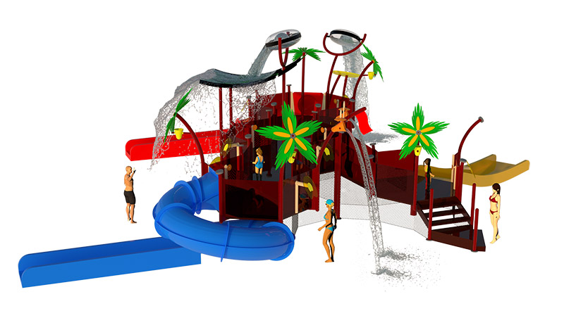 Kids Mini Water Play Structure For Water Park