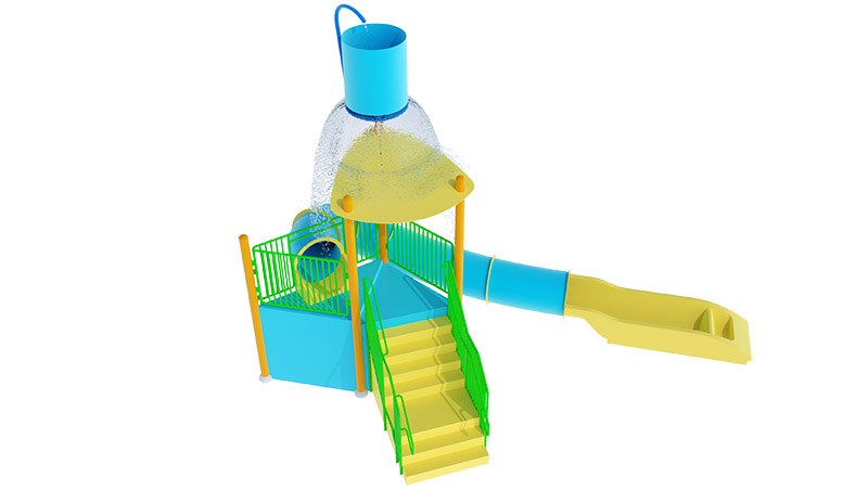 Water Play Structure With Overflow Cylinder