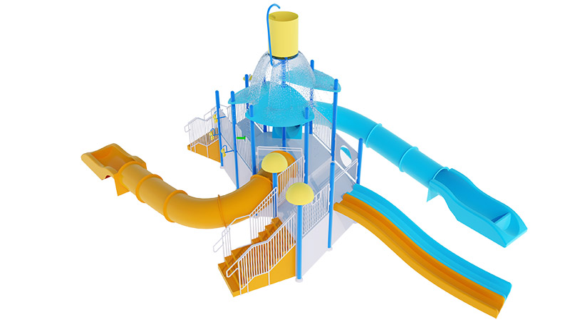 Water Play Structure With Overflow Cylinder