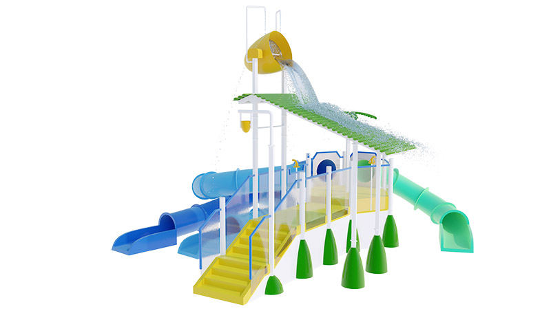 Children's Combined Water Slide For Aqua Park