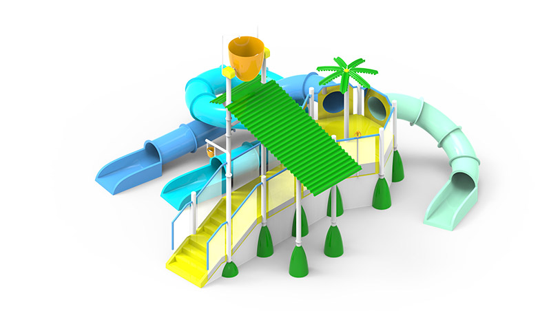 Children's Combined Water Slide For Aqua Park