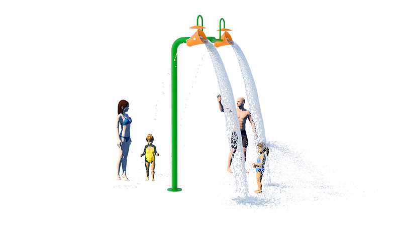 Various Tourists Suitable Kids splash zone spray equipment